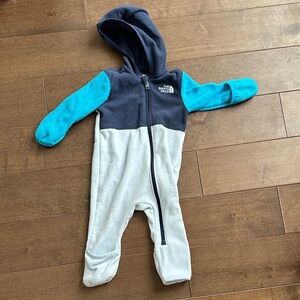 The North Face Kids Baby Glacier One Piece - Navy and Light Blue